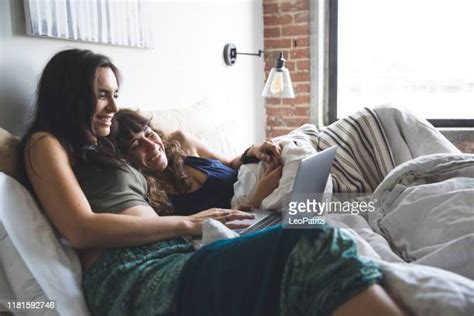 Laptop Woman Bed Photos And Premium High Res Pictures Getty Images