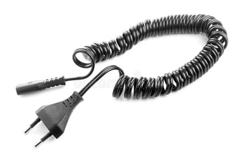 black wire stock image image  power spiral object