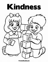 Kindness Coloring Pages Acts Printable Showing Friends Kids Drawing Friendship Preschool Color Clipart School Random Act Colouring Sheets Twistynoodle Children sketch template