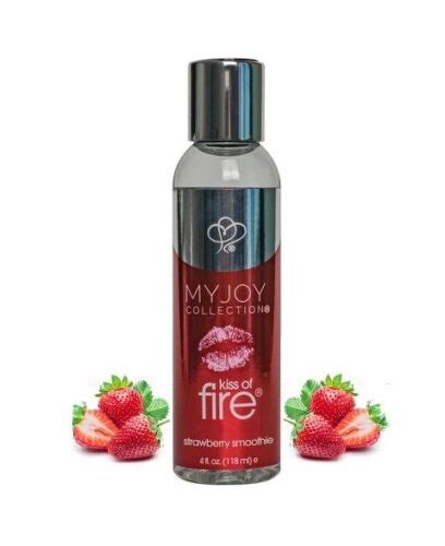kiss of fire warming massage lotion for couples edible strawberry 4oz