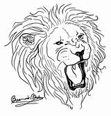 Lion Tattoo Head Drawing Outline Line Tattoos Sketches Face Simple Sketch Drawings Roaring Leo Freehand Cool Lioness Designs Famous Getdrawings sketch template