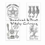 Witchy sketch template