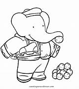 Babar Colorir Desenhos Elefante Pegar Cartoon Armand Juliette Dibujo Laminas Benutzen Ordnung Genügt Webbrowser Alles Wird Stampa sketch template