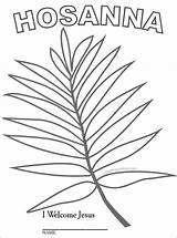 Palm Sunday Coloring Branch School Leaf Kids Template Pages Crafts Easter Craft Preschool Drawing Lesson Activities Children Color Print Quality sketch template
