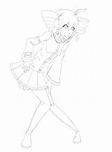 Kasane Teto Line Coloring Pages Deviantart Template sketch template