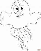 Medusa Qualle Meduse Malvorlage Supercoloring Jellyfish Cartoon Malvorlagen sketch template