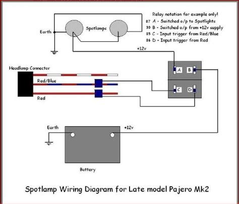 spotlight wiring diagram  relay