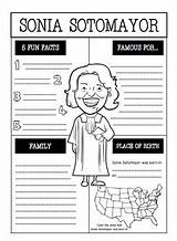 Sotomayor Sonia Activities Biography sketch template