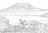 Coloring Kilimanjaro Mount Pages Ecosystem Color Print Drawings Printable Getcolorings Africa Online 49kb 427px Kilamanjaro sketch template