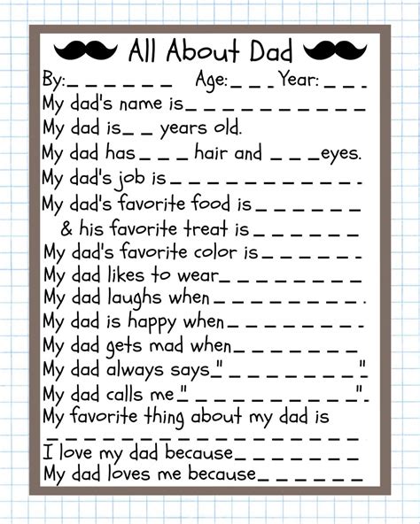 printable fathers day poems  preschoolers