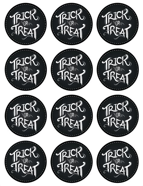 halloween printable stickers labels cupcake toppers