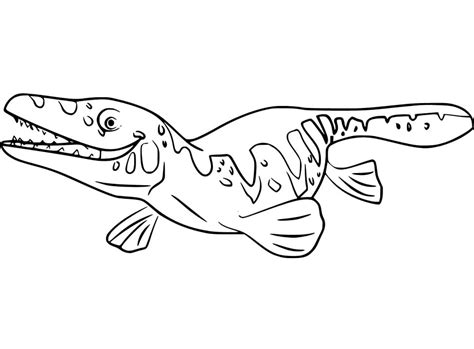 funny mosasaurus coloring page  printable coloring pages  kids