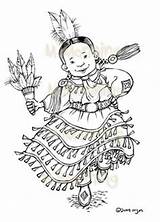 American Pages Coloring Native Jingle Dancer Dress Pow Wow Drawings Printable Colouring Template Traditional Drawing Patterns Embroidery Crafts Daycare sketch template