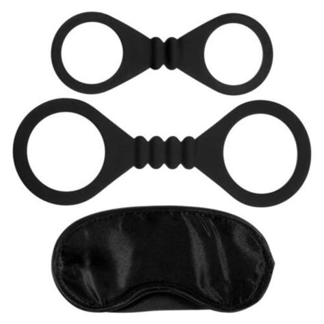me you us bound to please blindfold silicone wrist and ankle cuffs bdsm