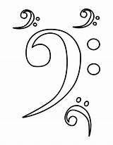 Bass Clef Coloring Pages Colouring Printable Color sketch template