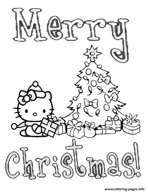 merry christmas  kitty christmas coloring pages christmas