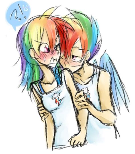 Shoulder Kissu By Annie Aya Rainbow Dash Rainbow Dash And Soarin My