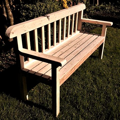 garden bench seat natural wood traditional rustic country cottage outdoor garden furniture