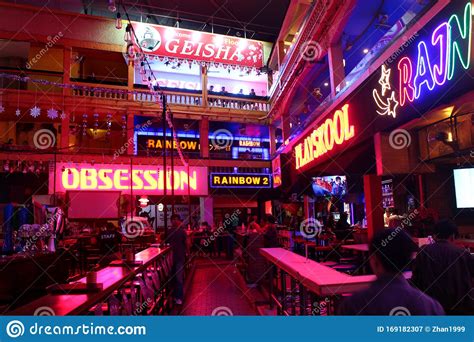 nana plaza red light district with go go bars in bangkok