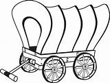 Wagon Covered Coloring Drawing Clipart Pioneer Pages Clip Chuck Horse Oregon Trail Train Western Printable Saddle Cliparts Wheel Template Drawings sketch template