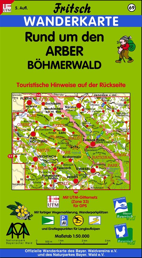 wanderkarte rund um den arber boehmerwald