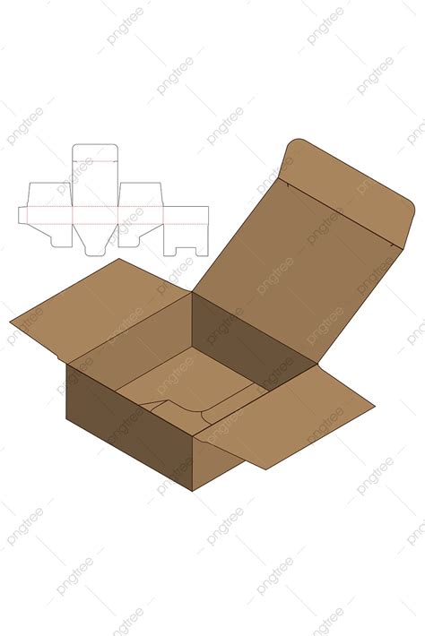 hard shell paper packaging box template showing coffee color simple