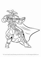 Mortal Kombat Raiden Draw Step Drawing Drawings Drawingtutorials101 Tutorial Tutorials sketch template