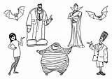 Transylvania Hotel Coloring Pages Characters Kids sketch template