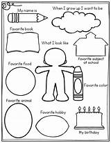 Worksheet Worksheets School Kindergarten Preschool Activities Color Simple Know Classroom Back Favorite Hobby Kids Activity Orientation Introduction Subject Fun Draw sketch template