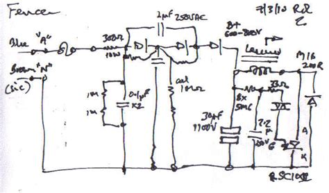 circuit diagram electric fence energiser