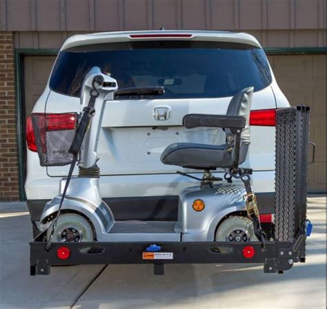 trailer hitch folding wheelchair scooter carrier disability rack
