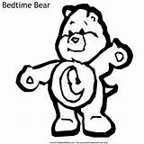 Bedtime Coloring Word Pages Care Bear Search Printables Bears sketch template