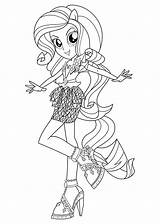 Coloring Rarity Pages Equestria Girls sketch template