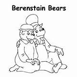 Bears Berenstain Coloring Bear Pages Mama Papa Printable Top Sitting Sister Color Toddlers sketch template