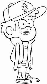 Gravity Falls Drawing Dipper Pines Draw Drawings Easy Step Tutorial Coloring Disney Pages Cartoon Fall Tutorials Sketches Characters Line Desenho sketch template