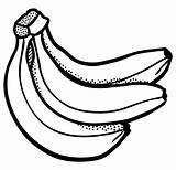 Bananas Lineart Onlinelabels sketch template