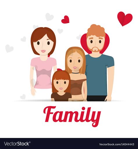 lovely family poster  royalty  vector image