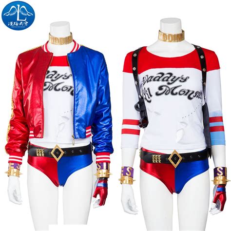 harley quinn cosplay costume women halloween suicide squad harley quinn
