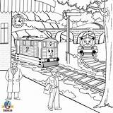 Thomas Train Coloring Engine Toby Drawing Friends Tank Percy Tram Steam Kids Railway Sheets Countryside Printable Colouring Victorian Scenery Toys sketch template
