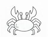 Crab Coloring Printable Outline Pages Drawing Template Baby Kids Horseshoe Clipart Print Sebastian Colouring Simple Animals Color Sheets Animal Mermaid sketch template