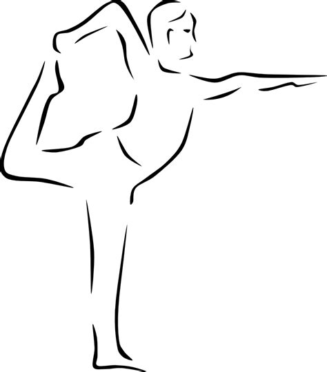 onlinelabels clip art yoga poses natarajasana stylized