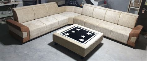 sahjanand furniture  shape corner sofa set  center table  home