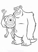 Mike Sally Monster Monsters Inc Coloring Pages Other Wazowski Friend His Raskrasil sketch template