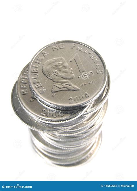 peso coins stock  image