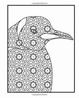 Intricate Penguins Containing sketch template