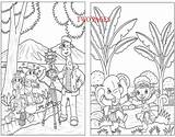 Jungle Coloring Animals Children Book 10x Plr Give Pages Screen sketch template
