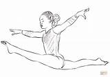 Gabby Douglas Coloring Pages Gymnastics Template sketch template