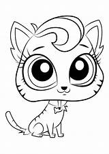 Pages Coloring Meow Littlest Pet Shop Printable Kids Color Print sketch template