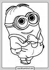 Coloring Minions Despicable Abcworksheet Gru Stuart Minion Dru Margo Characters sketch template
