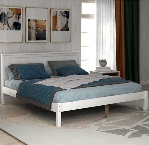 amazoncom habitrio full size bed frame platform bed frame